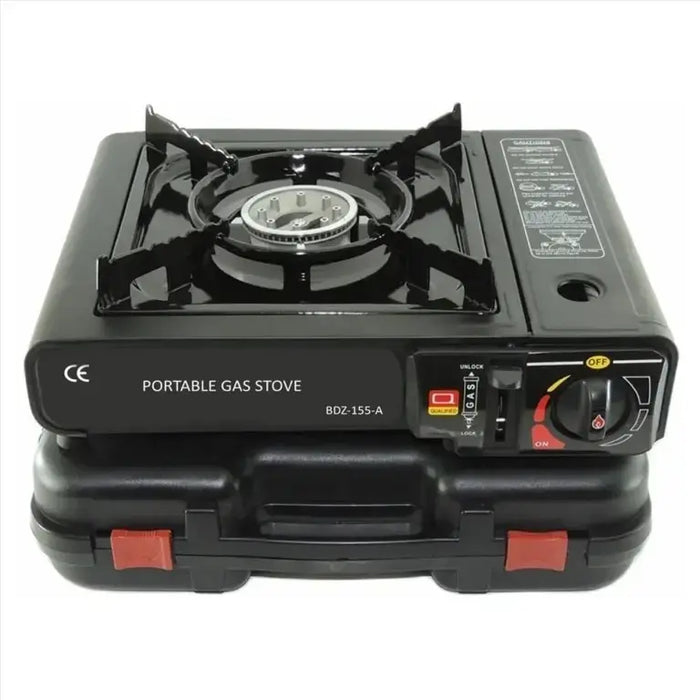 Portable Butane Camping Stove | Push-Button Starter, Temperature Control, Automatic Ignition Gas Burner