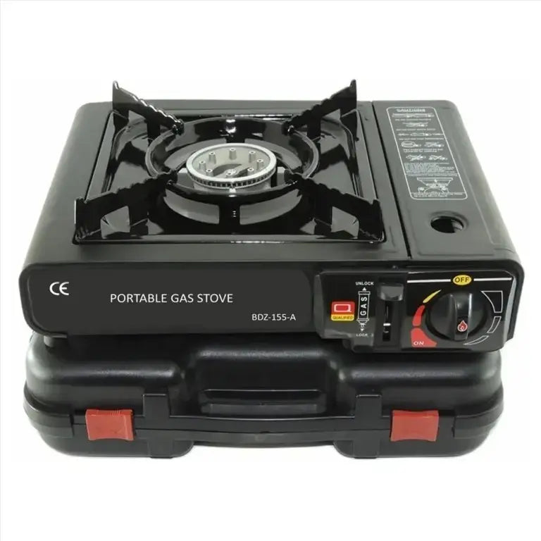 Portable Butane Camping Stove | Push-Button Starter, Temperature Control, Automatic Ignition Gas Burner