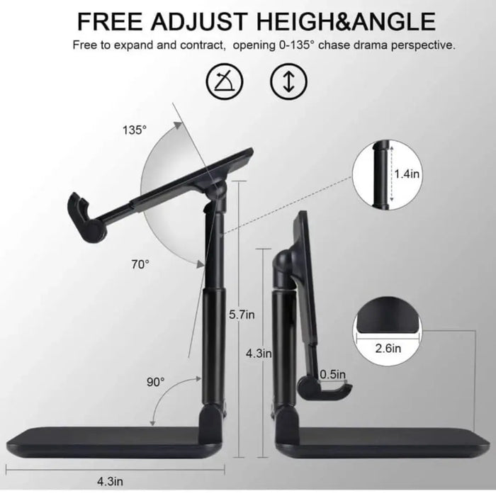Lightweight & Portable Aluminum Phone/iPad Stand | Adjustable Height & Universal Compatibility