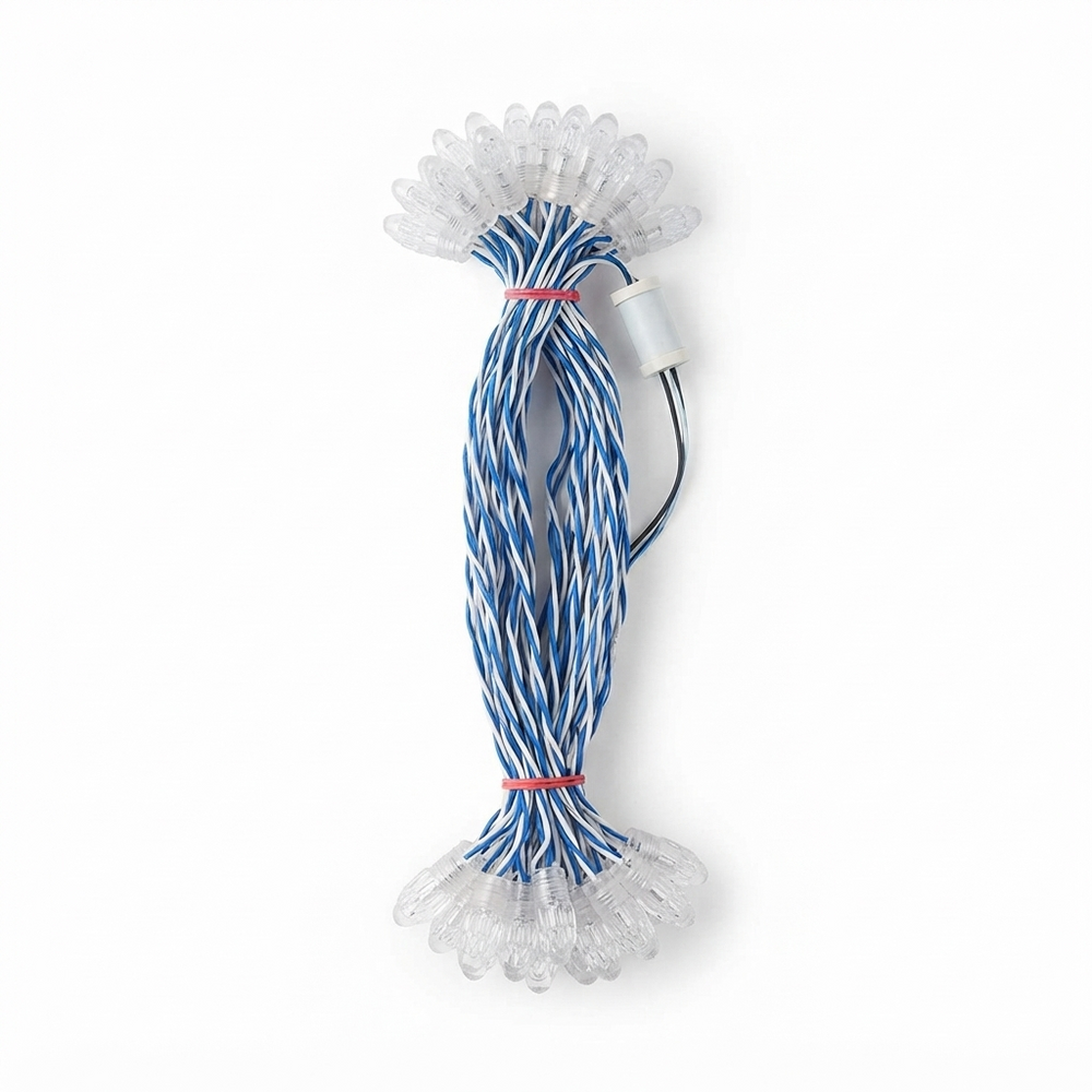 Blue white multicolor LED string light