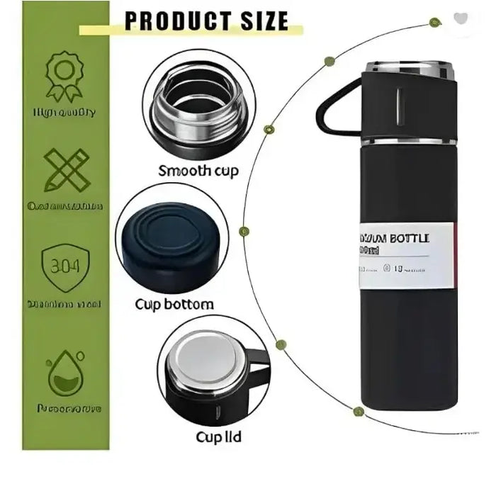 The Thermal Flask can Hold Water Heat or Cold for 12 Hours