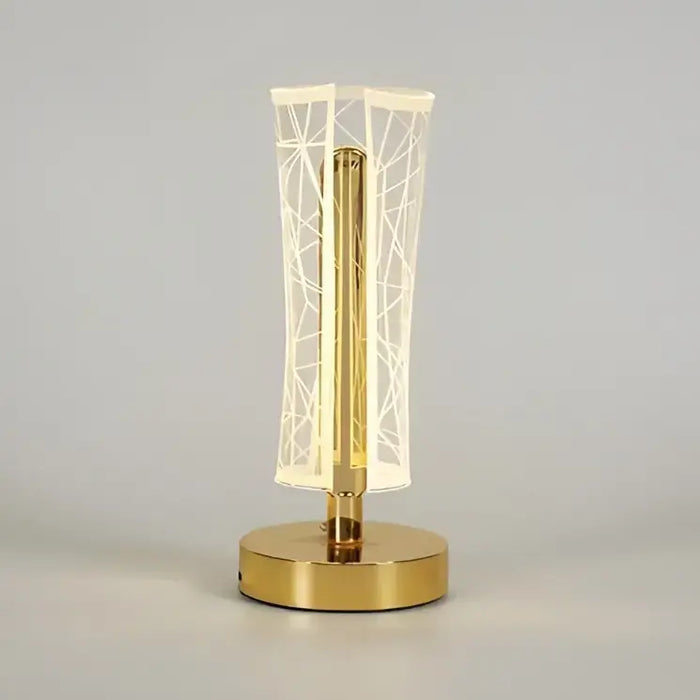 LED Crystal Table Lamp with Touch Control | Modern Cordless Night Light for Home, Bedroom & Office