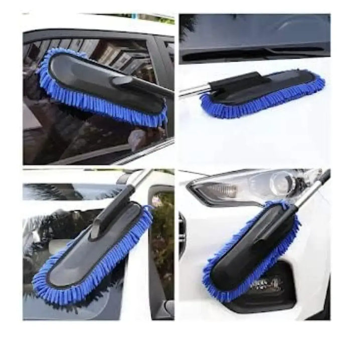 360° Car & Motorbike Duster with Soft Microfiber Brush and Extendable Handle