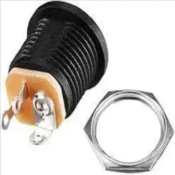 12V DC Female Power Supply Jack Socket Connector 5.5x2.5mm 3 Pin Plastic Female