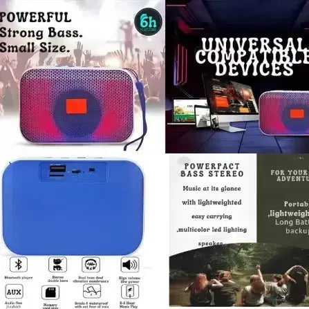 Tune Pro 5W Bluetooth Speaker | Dynamic Bass, Stereo Sound, RGB LED Lighting, Portable Wireless Speaker