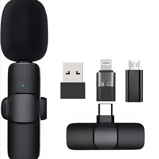 K8 Wireless Lavalier Microphone Plug & Play Clip-On Mic