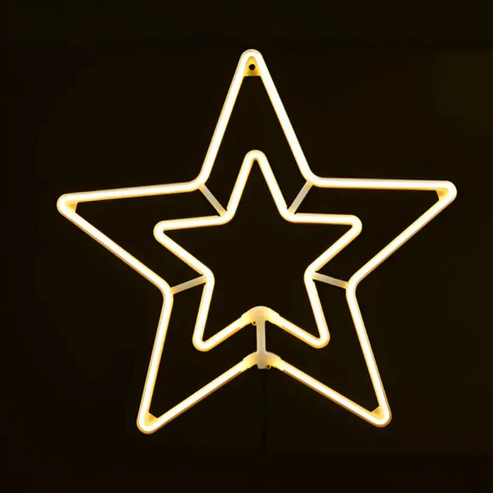 Big Neon Star 60CM – Warm White LED Decorative Star Light
