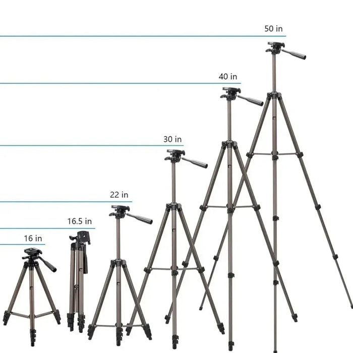WT 3130 Aluminum Tripod (133CM), Universal Lightweight Tripod with Mobile Phone