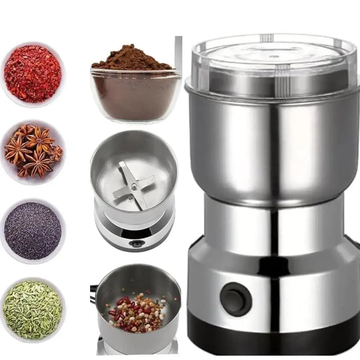 Stainless Steel Multifunctional Grinder | Portable Electric Coffee, Spice & Herb Grinding Machine 200W, 70g