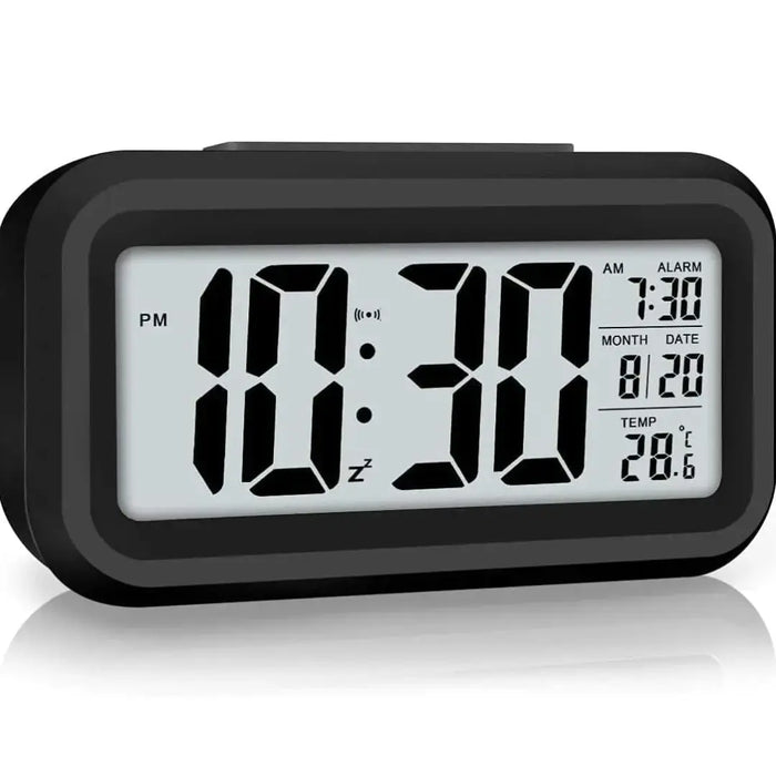 Large Display Digital Alarm Clock – 4.5" LCD, Temperature, Calendar, Snooze, Nightlight