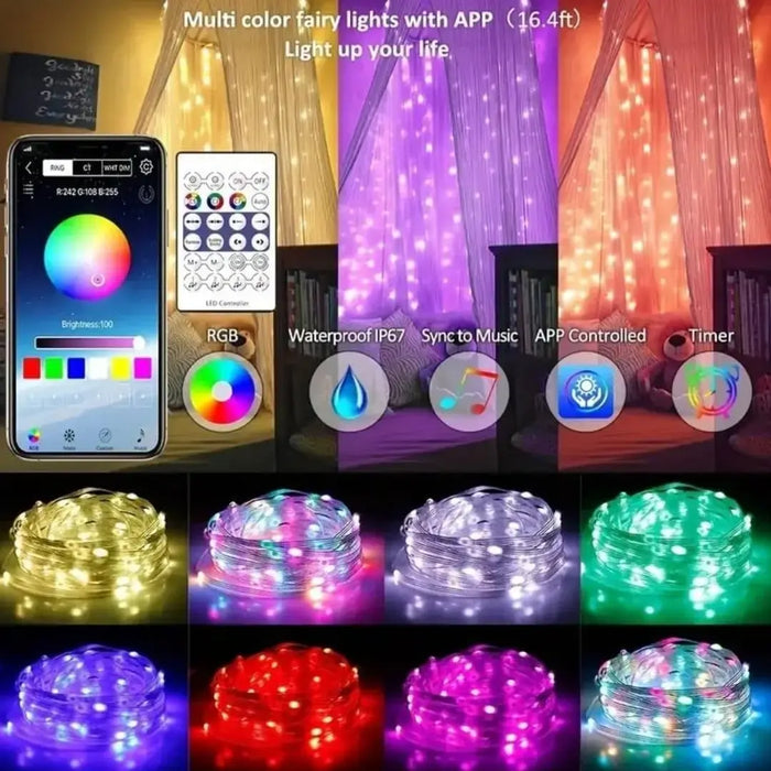 10m Smart RGB Fairy Light | Waterproof | App & Remote Controlled | Dream Color LED String Light