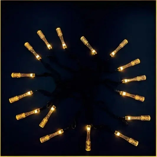 Bubble Bottle String Light 20 Lamps 5M – Black Wire with Big Plug, Multi Color / Warm White