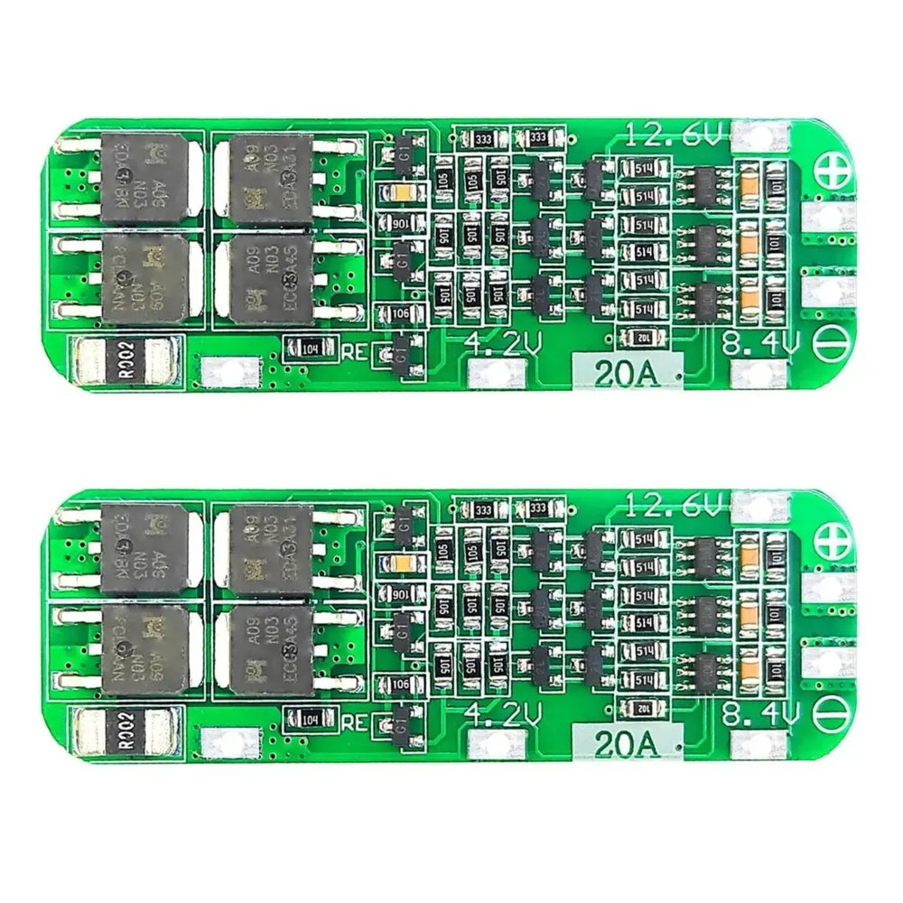 3S 20AMP CELL BMS 18650 Lithium Battery Protection Board (3S, 20A, 12.6V) 2Pcs