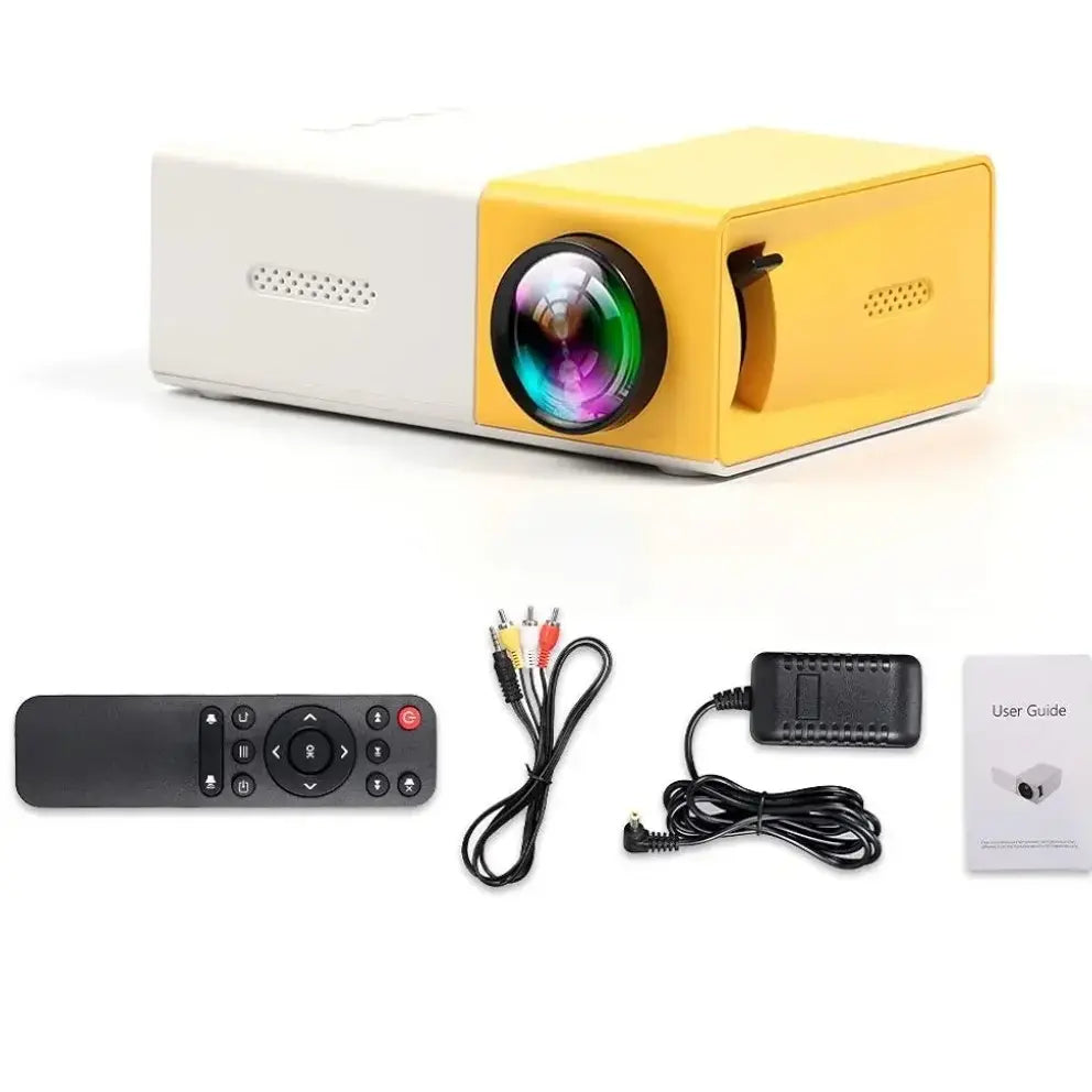 Mini Projector Portable Outdoor Movie Projector with HD USB AV Interface