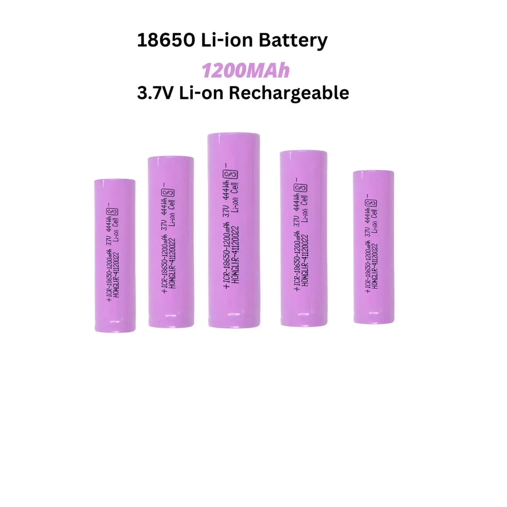 1200mAh 3.7 Volt Lithium-ion 18650 Rechargeable Battery