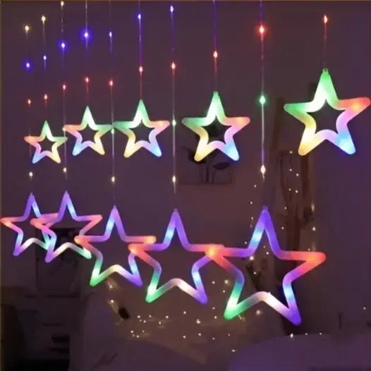 Neon Star Light 5+5 Design – Warm White & Multi Color LED Decorative Box Pack