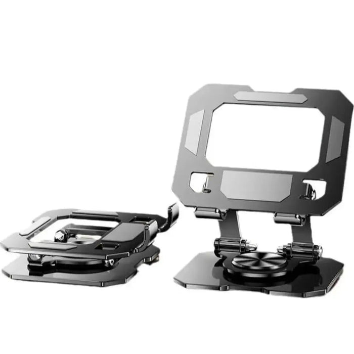 Desktop 360° Rotating Base Metal Stand Holder – Foldable & Compatible with iPad, Tablets, Mobiles, E-Readers