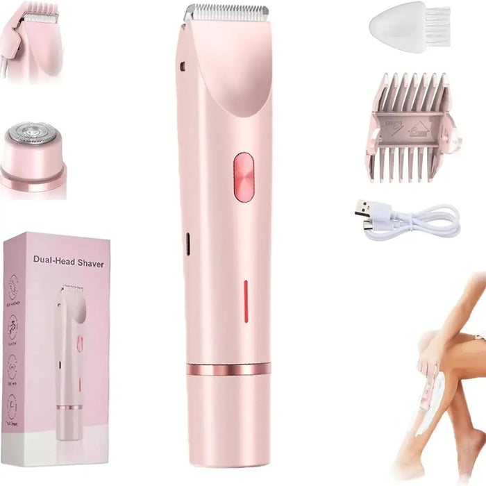 Dual Head Shaver 2 in 1 Women Electric Bikini Trimmer