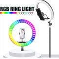 12-Inch RGB Ring Light with Tripod Stand & 360° Rotating Phone Holder