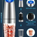 Salt & Pepper Automatic Grinder – Electric Adjustable Mill with LED Light for Kitchen & BBQ