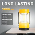 LED Camping Lantern Rechargeable Spotlight Flashlight with Solar Panel