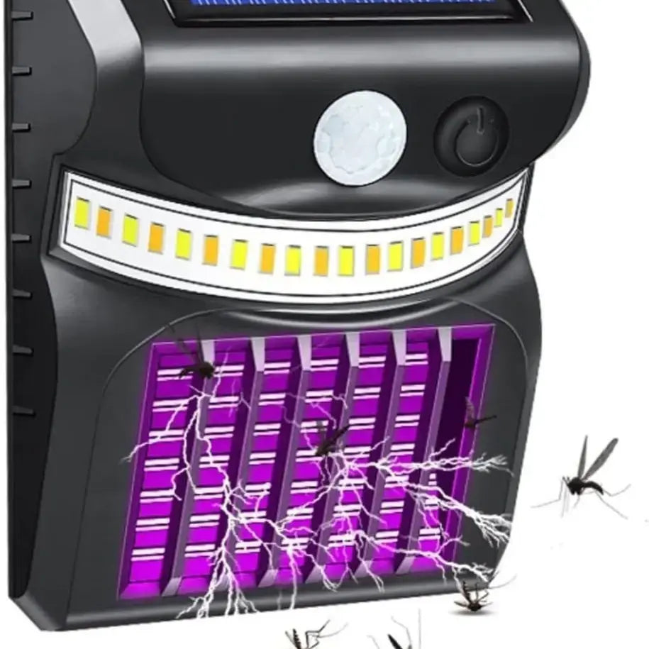 Solar Mosquito Zapper – 2-in-1 Outdoor Bug Zapper & Motion Sensor LED Light, Waterproof & Solar-Powered