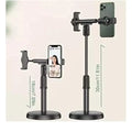 Dual Head Mobile & Tablet Stand | Height Adjustable with 360° Rotation
