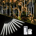 Dropping Light 50CM 8 Pcs/Set – Warm White LED Meteor Shower Decorative Hanging Lights with Big Plug