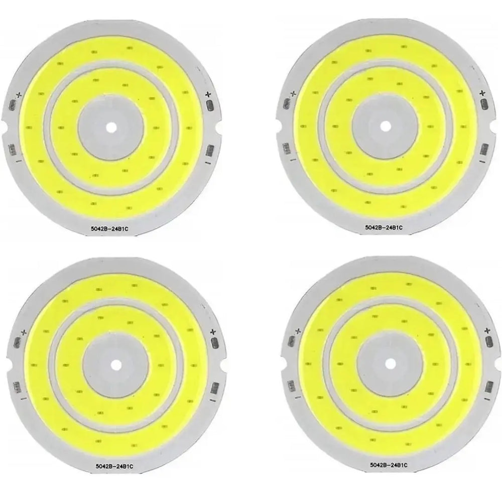 Pack of 4 COB LED Jalebi Lights – 4V DC, Round Shape, Cool White Aluminium Floodlight for Home & Office