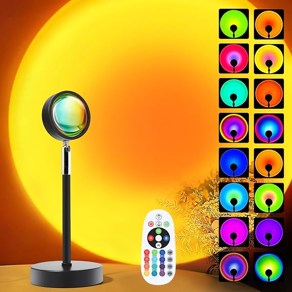 RGB LED Sunset Lamp – Atmosphere Light with Remote