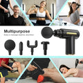 Gun Massager for Full Body Pain Relief | Rechargeable Deep Tissue Muscle Massage Machine with 4 Heads