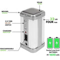 Electric & Solar 4 Tube Lantern