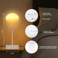 Voice Control Jellyfish Lamp with Dancing Tentacles – RGB Gradient Bedside Night Light, Rechargeable Aquarium Decor