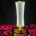 Modern 3D Acrylic LED Table Lamp with Gold Base | Touch Control Cordless Night Light for Bedroom & Living Room