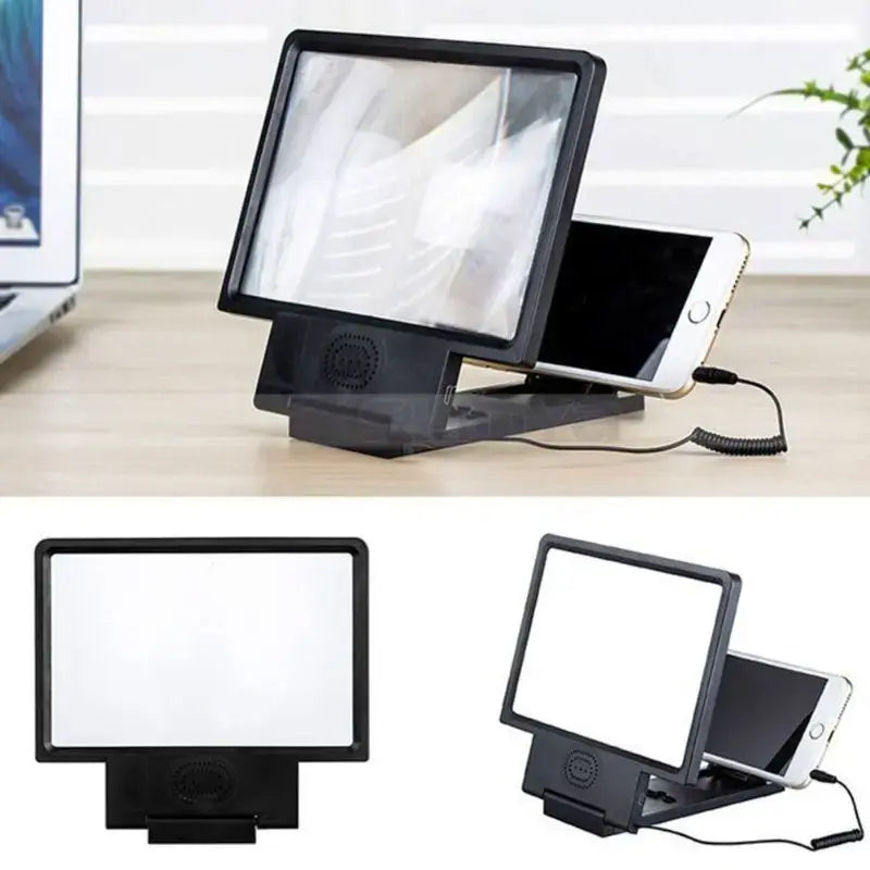3D Mobile Phone Enlage Screen Magnifier Stand Bracket LCD Amplifier for iPhone Table PC