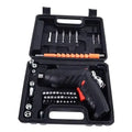 Cordless Electric Screwdriver Set Included Handle and LED Lights with carry Case