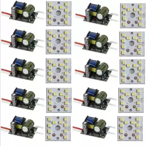 10 Raw Material for led bulb comes with McPcB AND 9W, WHITE LED HPF