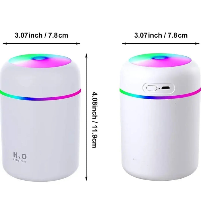 Colorful Cool Mini Humidifier | USB Portable Personal Air Humidifier for Car, Home & Office(Pack of 1)