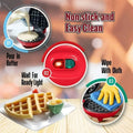 Mini Waffle Maker 350W – Stainless Steel Non-Stick Electric Machine for Single Serving Waffles