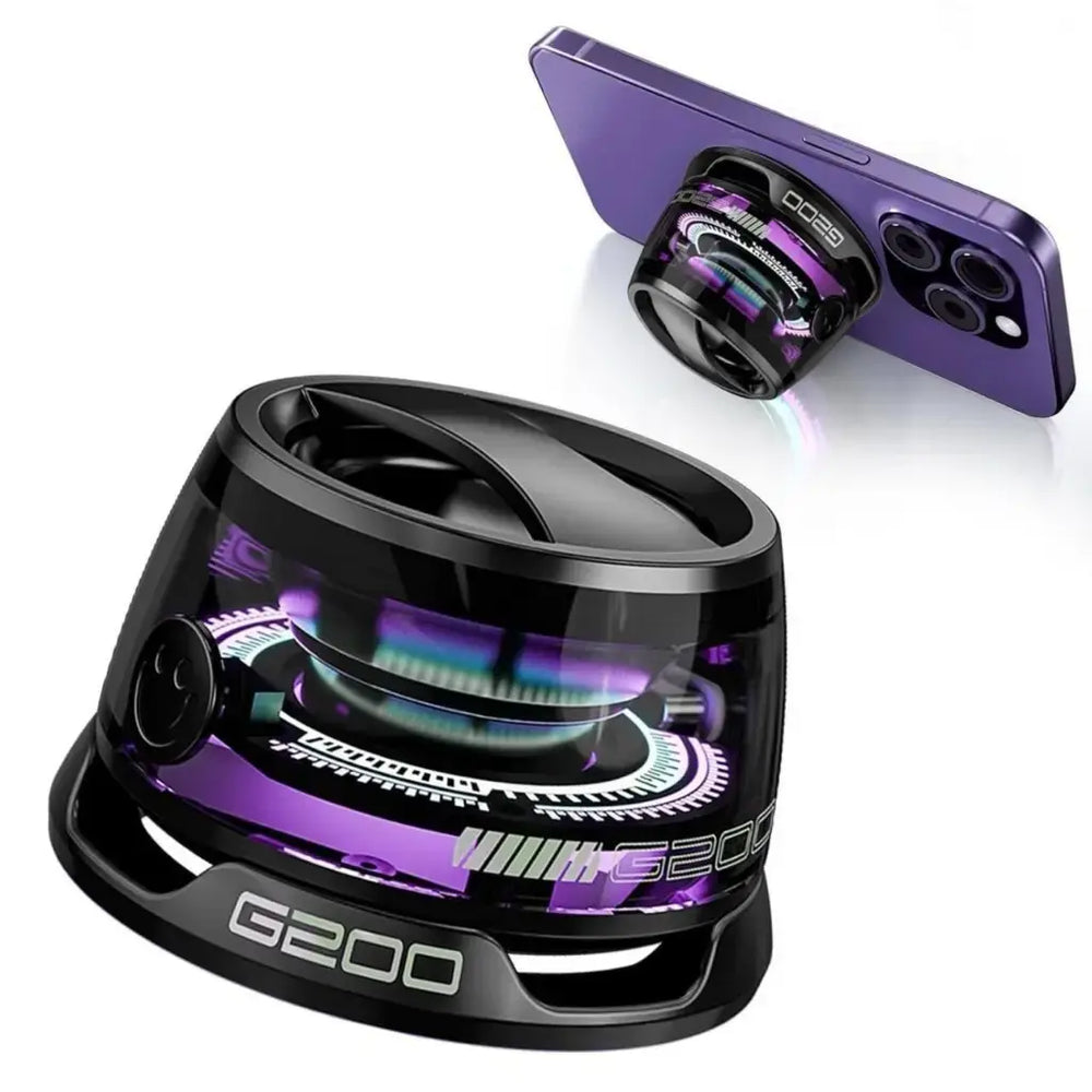 G200 Magnetic Bluetooth Speaker with RGB Light – Wireless Waterproof Speaker, 6–7H Playtime for Phones & Tablets