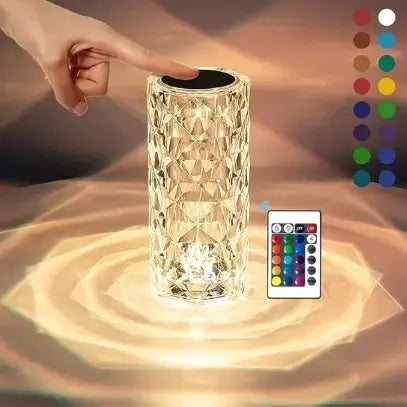 Crystal Diamond Rose Lamp