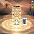 Crystal Diamond Rose Lamp