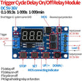 [Type 2] DC 5V-36V Timer Module Trigger Cycle Delay Timer Switch Turn On/Off Dual Mosfet Module with LED Display