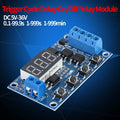 [Type 2] DC 5V-36V Timer Module Trigger Cycle Delay Timer Switch Turn On/Off Dual Mosfet Module with LED Display