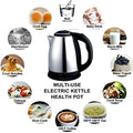 2 Liter Travel Kettle for Water Boiler Stainless Steel Hot Water Kettle Electric