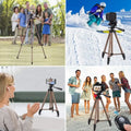 WT 3130 Aluminum Tripod (133CM), Universal Lightweight Tripod with Mobile Phone