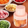Electric Mini Garlic Chopper 250ml | Portable USB Rechargeable Food Chopper for Garlic, Onion, Nuts & Vegetables
