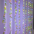 Green Leaf Curtain Light 200 LED 10 Line – Warm White & Multi Color Decorative Lights