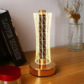 LED Crystal Table Lamp with Touch Control | Modern Cordless Night Light for Home, Bedroom & Office