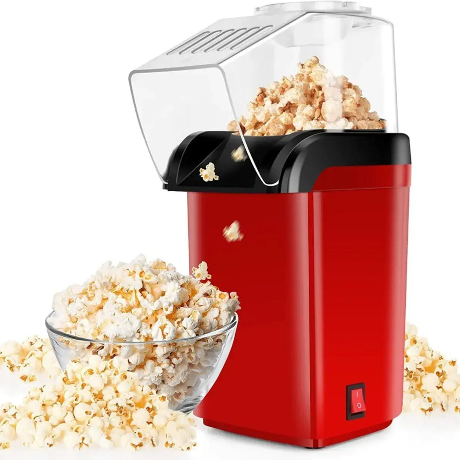Mini Popcorn Maker 1200W Electric Popper Machine for Healthy Snacks, Home, Kids & Movie Nights